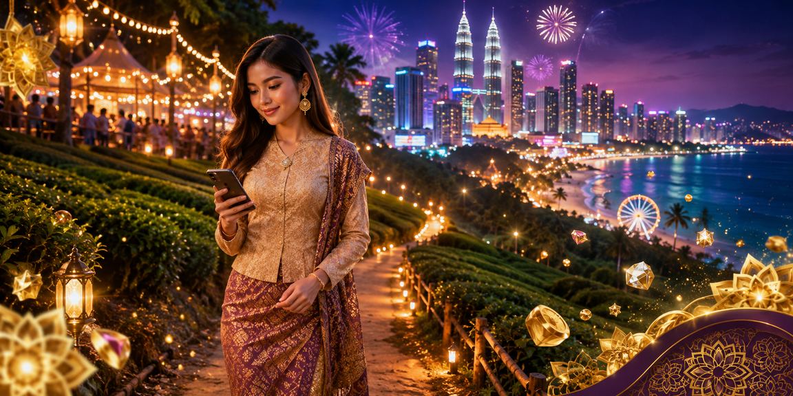 Antara muka kasino mudah alih suasana Hari Raya Kuala Lumpur